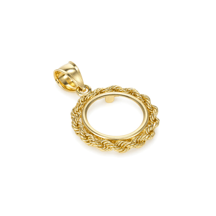 Gold rope chain coin bezel for 1/20 oz Chinese Gold Panda#size_uscjfr001b-14-0-x-1-0-mm