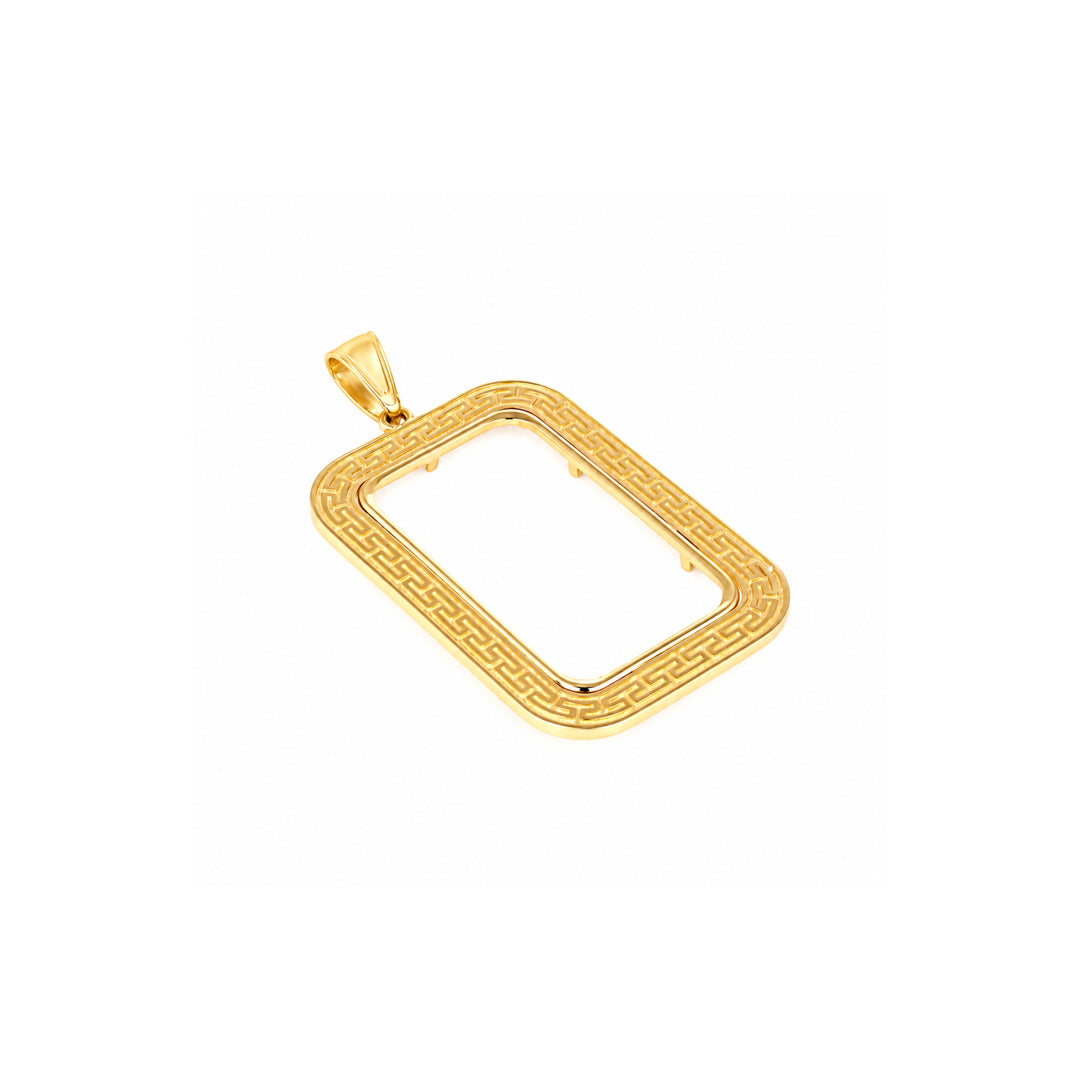 14K Gold Greek Key Gold Bar Bezels for Credit Suisse | Die-Struck | Made in USA