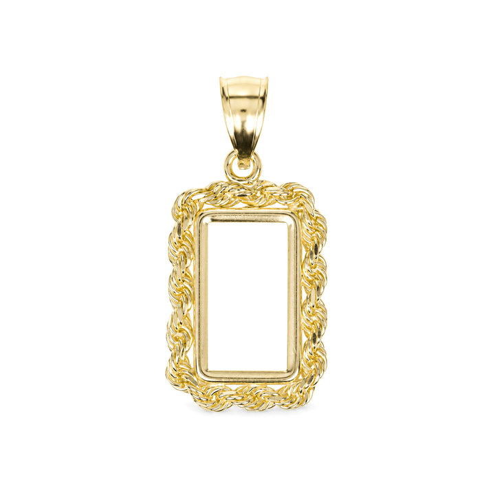 14K Gold Rope Chain Bar Bezels for Credit Suisse | Die-Struck | Made in USA