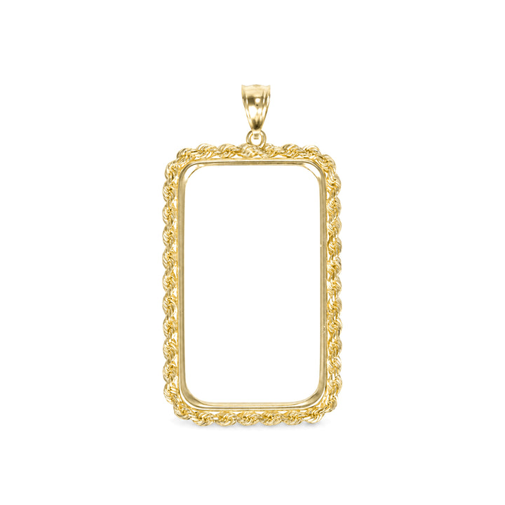 14K Gold Rope Chain Bar Bezels for Credit Suisse | Die-Struck | Made in USA