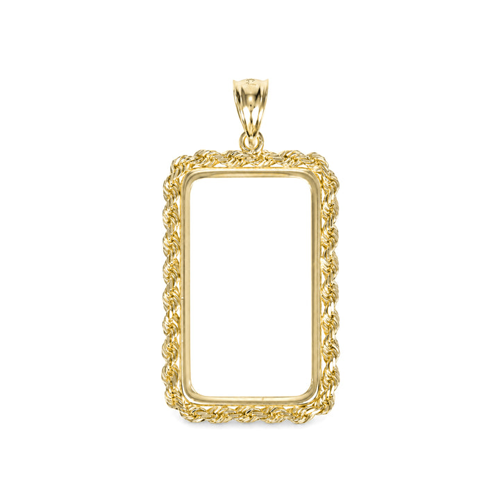 14K Gold Rope Chain Bar Bezels for Credit Suisse | Die-Struck | Made in USA