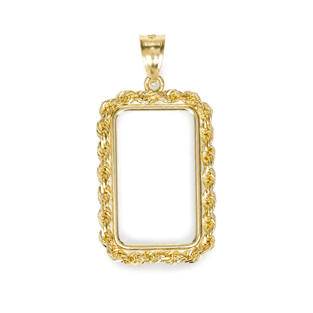 14K Gold Rope Chain Bar Bezels for Credit Suisse | Die-Struck | Made in USA