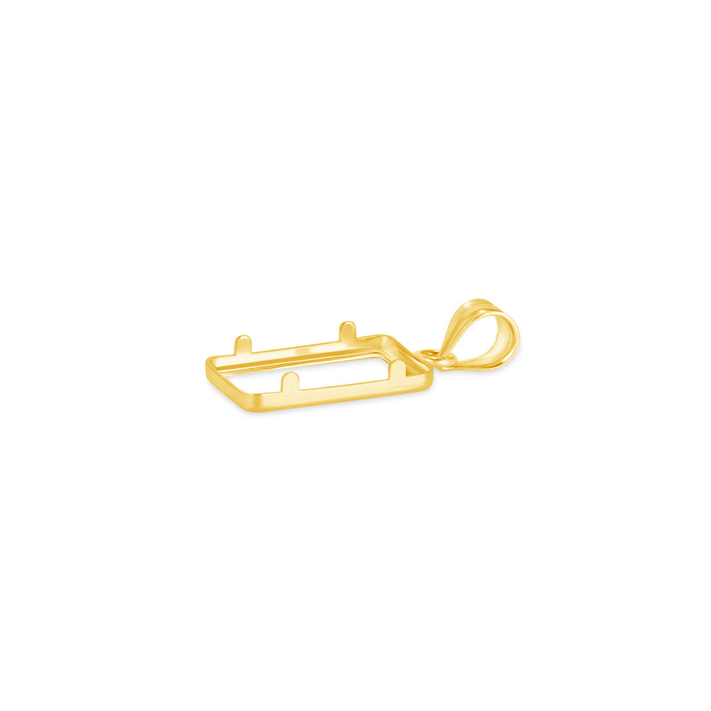 Die-struck 14K and 18K gold bar bezel for 1 Gram Credit Suisse Gold Bar, view 2 #size_uscjs001-15-3-x-8-8-mm-1-gram