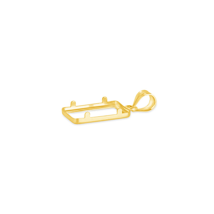 Die-struck 14K and 18K gold bar bezel for 1 Gram Credit Suisse Gold Bar, view 2 #size_uscjs001-15-3-x-8-8-mm-1-gram