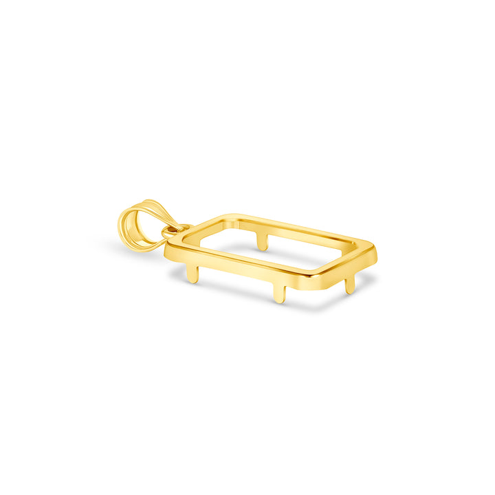 Die-struck 14K and 18K gold bar bezel for 2.5 Gram PAMP Gold Bar, view 3 #size_uscjs002-19-0-x-11-60-mm-2-5-gr-pamp