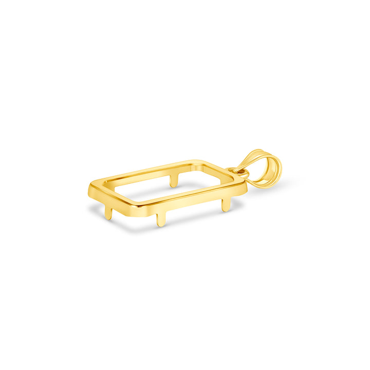 Die-struck 14K and 18K gold bar bezel for 2.5 Gram PAMP Gold Bar, view 5 #size_uscjs002-19-0-x-11-60-mm-2-5-gr-pamp