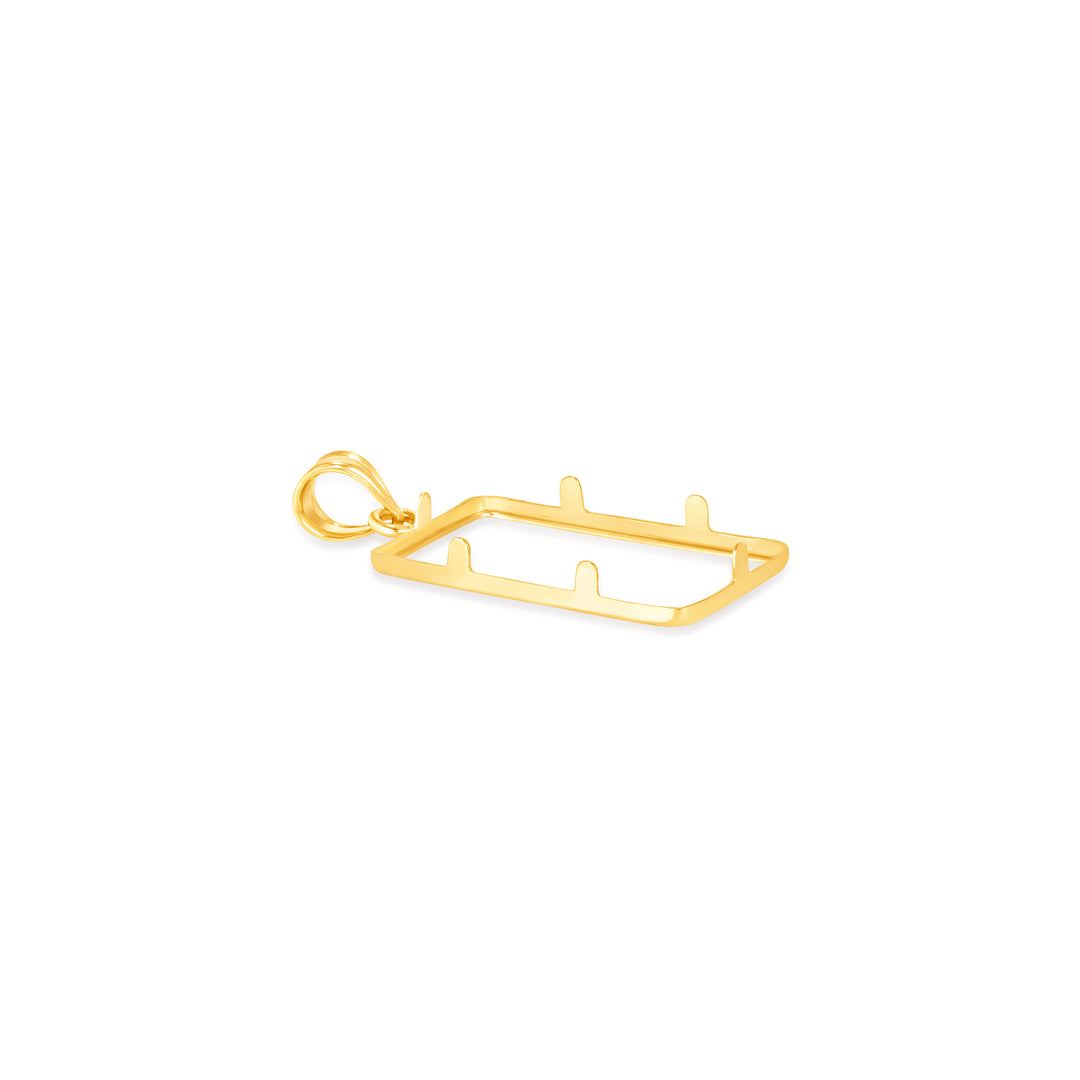 Die-struck 14K and 18K gold bar bezel for 2.5 Gram Credit Suisse Gold Bar, view 4 #size_uscjs003-22-4-x-13-3-mm-2-5-gram