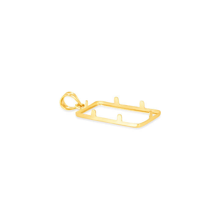 Die-struck 14K and 18K gold bar bezel for 2.5 Gram Credit Suisse Gold Bar, view 4 #size_uscjs003-22-4-x-13-3-mm-2-5-gram