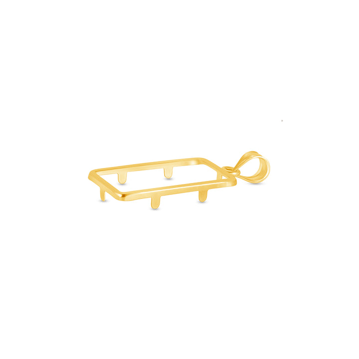 Die-struck 14K and 18K gold bar bezel for 2.5 Gram Credit Suisse Gold Bar, view 5 #size_uscjs003-22-4-x-13-3-mm-2-5-gram