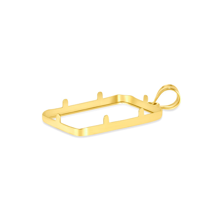 Die-struck 14K and 18K gold bar bezel for 5 Gram Credit Suisse Gold Bar, view 2 #size_uscjs004-23-5-x-14-4-mm-5-gram