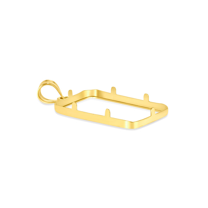 Die-struck 14K and 18K gold bar bezel for 5 Gram Credit Suisse Gold Bar, view 4 #size_uscjs004-23-5-x-14-4-mm-5-gram