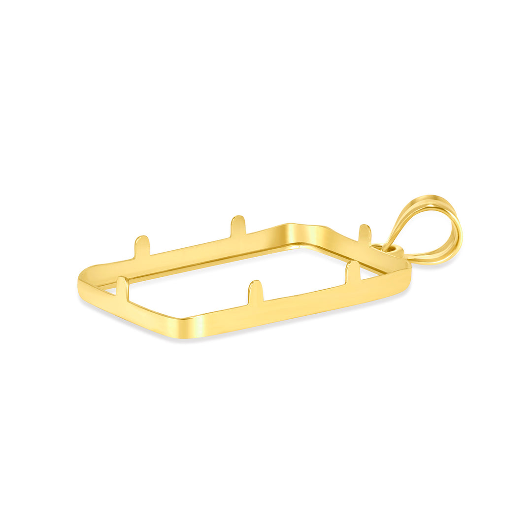 Die-struck 14K and 18K gold bar bezel for 10 Gram / 1/4 Ounce Credit Suisse Gold Bar, view 2 #size_uscjs005-26-8-x-16-mm-10-gr-1-4-ounce