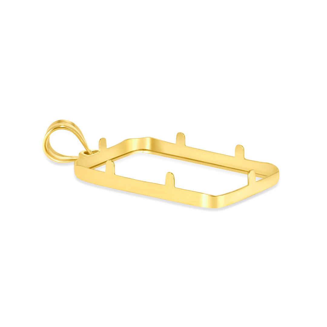 Die-struck 14K and 18K gold bar bezel for 10 Gram / 1/4 Ounce Credit Suisse Gold Bar, view 4 #size_uscjs005-26-8-x-16-mm-10-gr-1-4-ounce