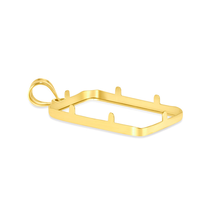 Die-struck 14K and 18K gold bar bezel for 10 Gram / 1/4 Ounce Credit Suisse Gold Bar, view 4 #size_uscjs005-26-8-x-16-mm-10-gr-1-4-ounce