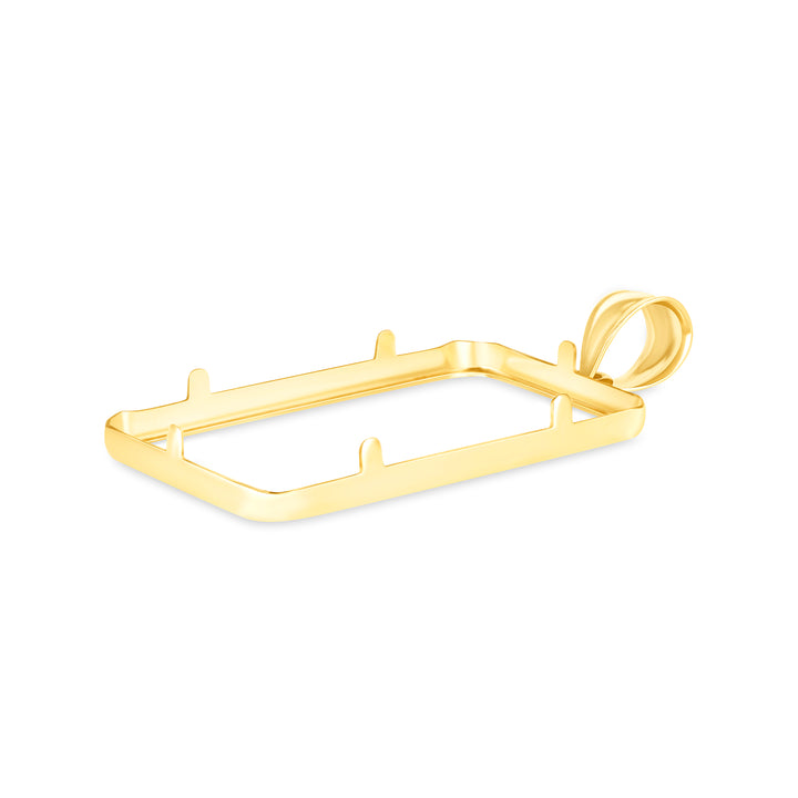 Die-struck 14K and 18K gold bar bezel for 20 Gram / 1/2 Ounce Credit Suisse Gold Bar, view 2 #size_uscjs007-31-4-x-18-4-mm-20-gr-1-2-ounce