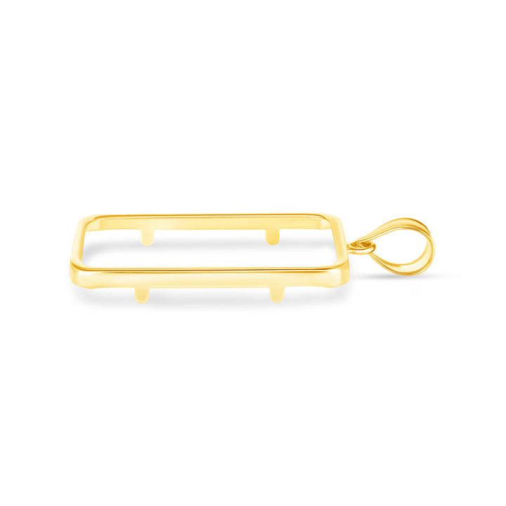 Die-struck 14K and 18K gold bar bezel for 20 Gram / 1/2 Ounce Credit Suisse Gold Bar, view 3 #size_uscjs007-31-4-x-18-4-mm-20-gr-1-2-ounce