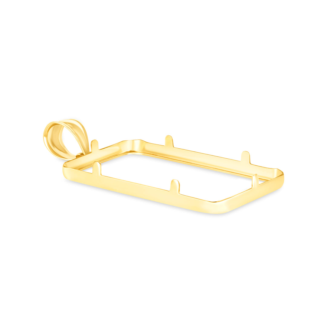 Die-struck 14K and 18K gold bar bezel for 20 Gram / 1/2 Ounce Credit Suisse Gold Bar, view 4 #size_uscjs007-31-4-x-18-4-mm-20-gr-1-2-ounce