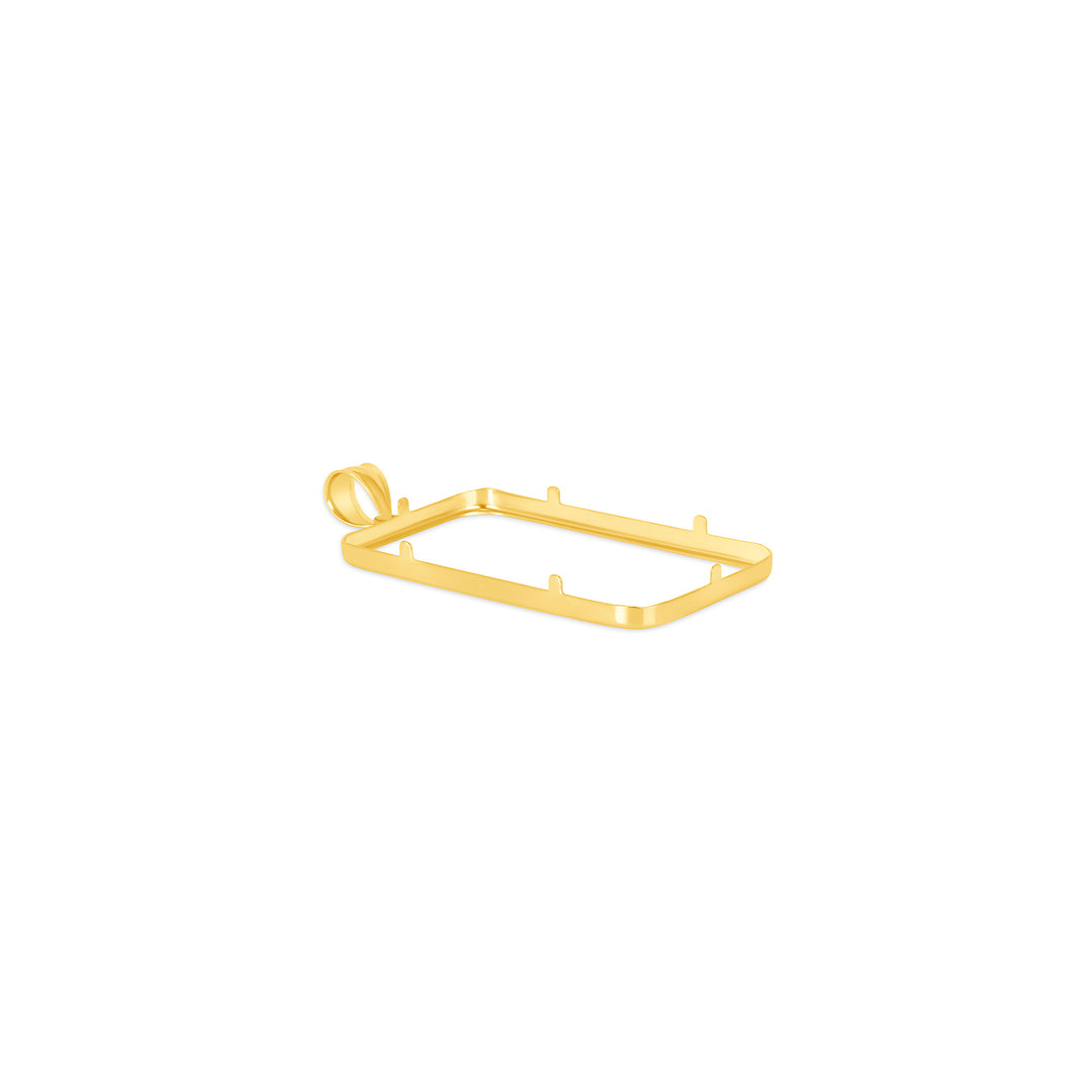 Die-struck 14K and 18K gold bar bezel for 1 Ounce Credit Suisse Gold Bar, view 4 #size_uscjs008-41-5-x-24-3-mm-1-ounce