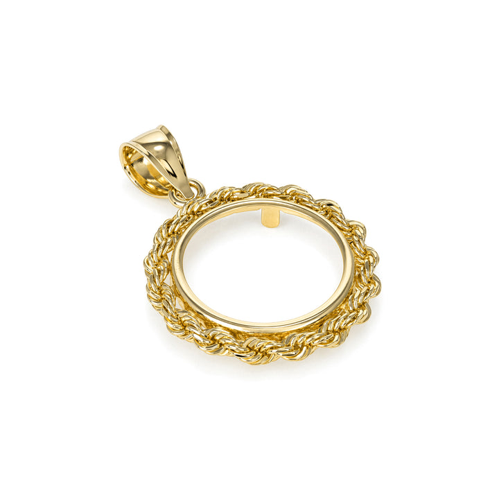 Gold rope chain coin bezel for Mexican 2.5 Pesos#size_uscjfr003-15-6-x-1-0-mm