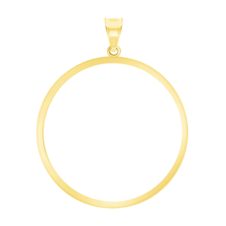 Die-struck 14K and 18K round gold coin bezel for Austrian 4 Ducat, view 1 #size_uscjf0016b-39-8-x-0-8-mm