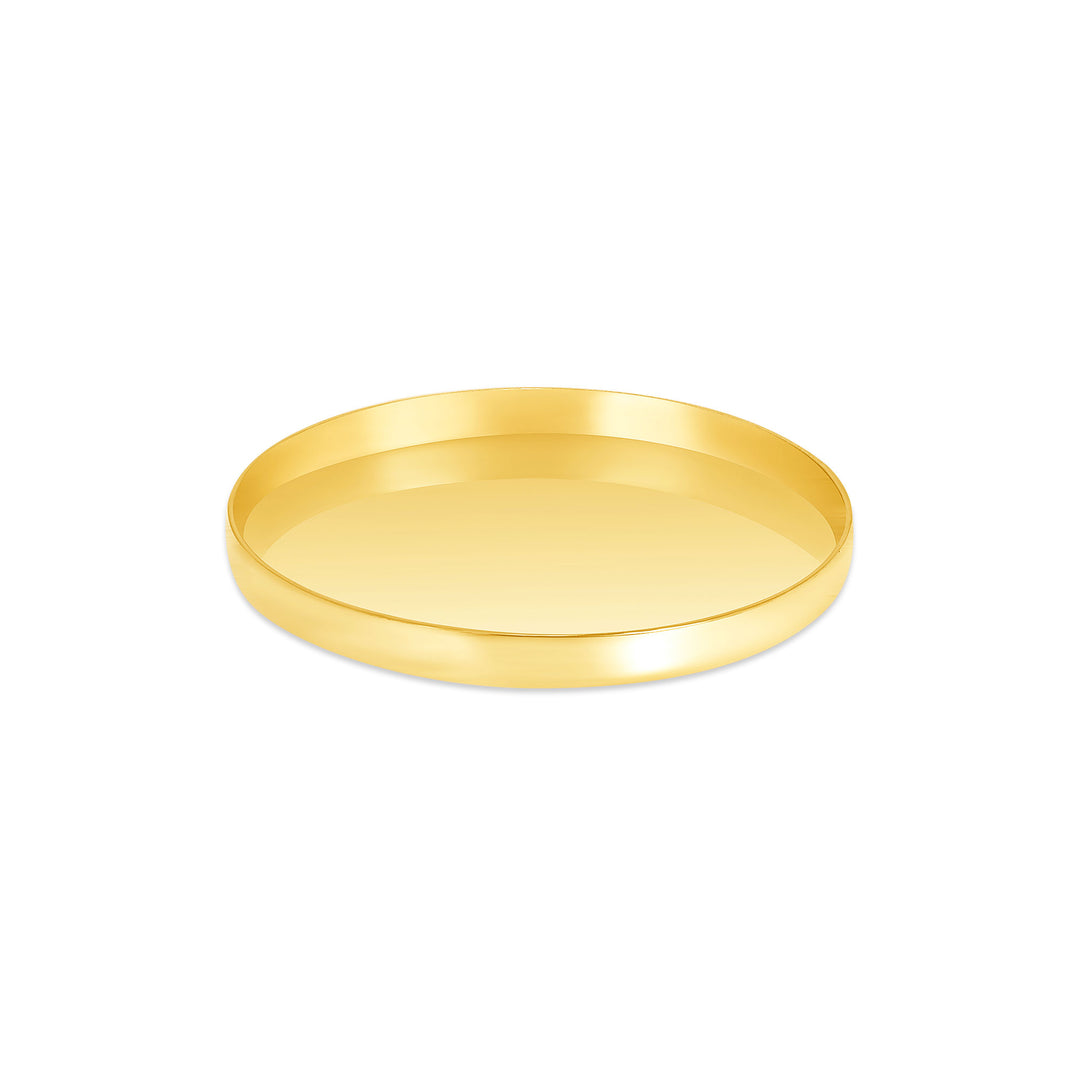 USCJFN0010 | 27 x 2.3 mm yellow gold die-struck flat bezel design base for stones, photos and custom jewelry, view 1 | US Certified Jewelry #size_uscjfn0010-27-0-x-2-3-mm
