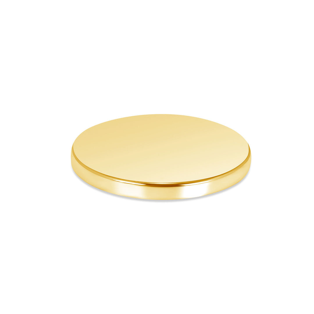 USCJFN0010 | 27 x 2.3 mm yellow gold die-struck flat bezel design base for stones, photos and custom jewelry, view 2 | US Certified Jewelry #size_uscjfn0010-27-0-x-2-3-mm
