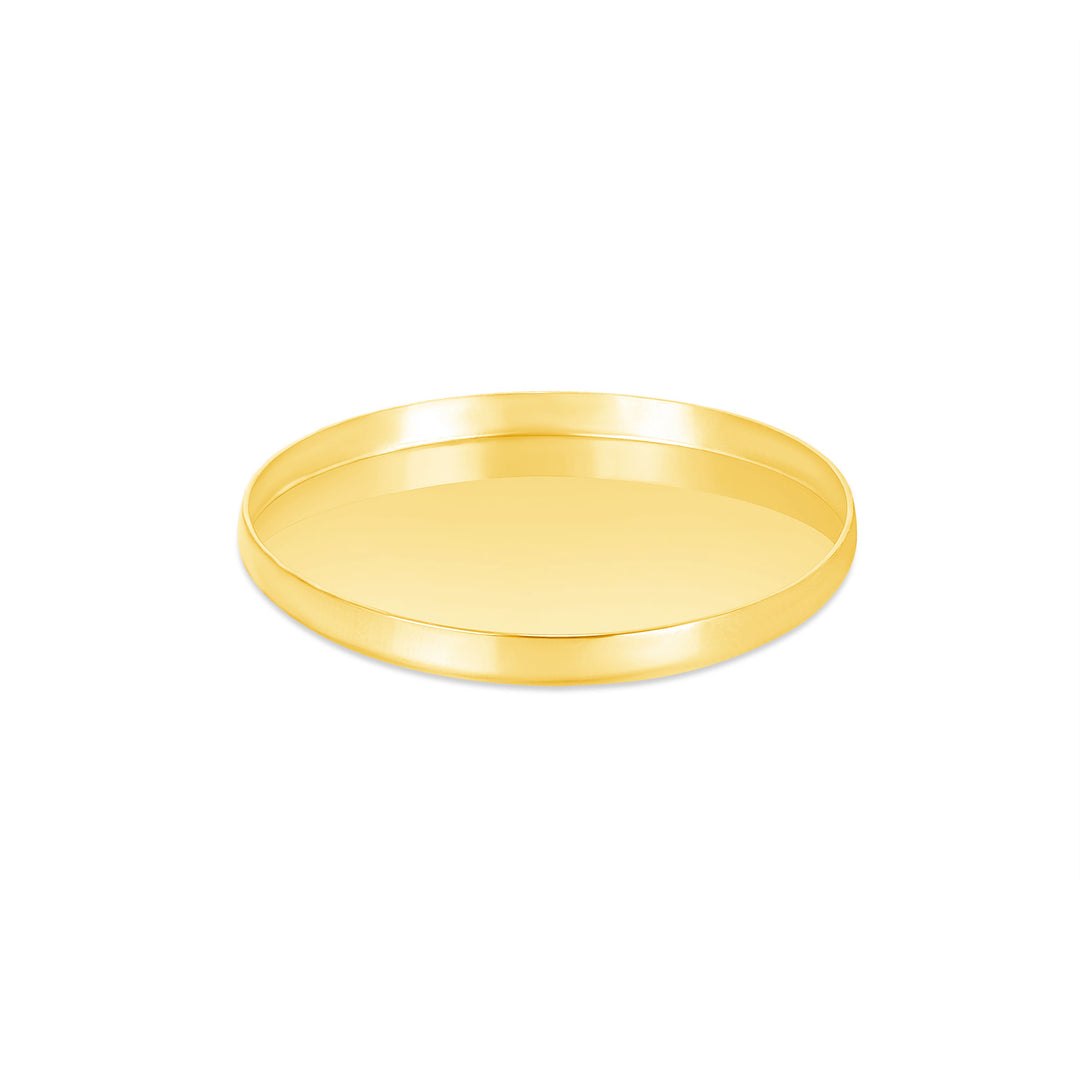 USCJFN0011 | 27.5 x 2.0 mm yellow gold die-struck flat bezel design base for stones, photos and custom jewelry, view 1 | US Certified Jewelry #size_uscjfn0011-27-5-x-2-0-mm