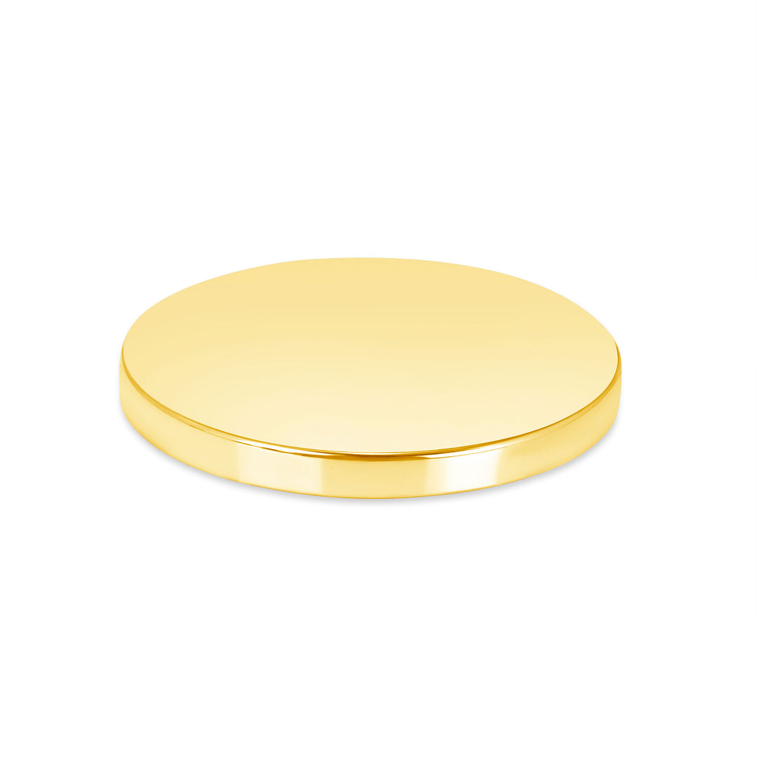 USCJFN0014 | 32.6 x 2.8 mm yellow gold die-struck flat bezel design base for stones, photos and custom jewelry, view 2 | US Certified Jewelry #size_uscjfn0014-32-6-x-2-8-mm