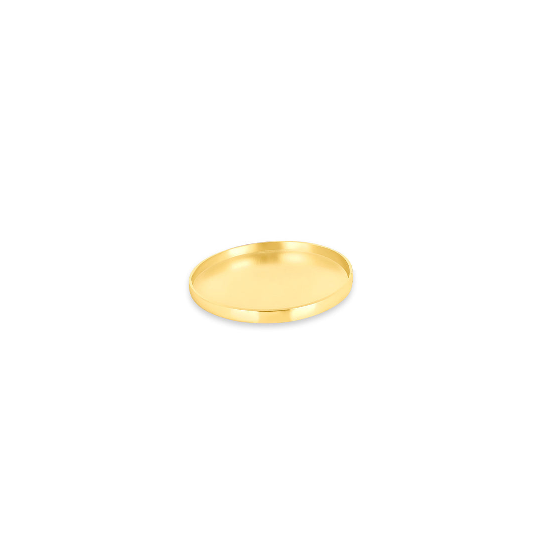 USCJFN001B | 14.0 x 1.0 mm yellow gold die-struck flat bezel design base for stones, photos and custom jewelry, view 1 | US Certified Jewelry #size_uscjfn001b-14-0-x-1-0-mm