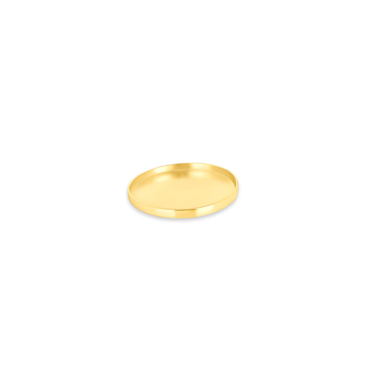 USCJFN001B | 14.0 x 1.0 mm yellow gold die-struck flat bezel design base for stones, photos and custom jewelry, view 1 | US Certified Jewelry #size_uscjfn001b-14-0-x-1-0-mm