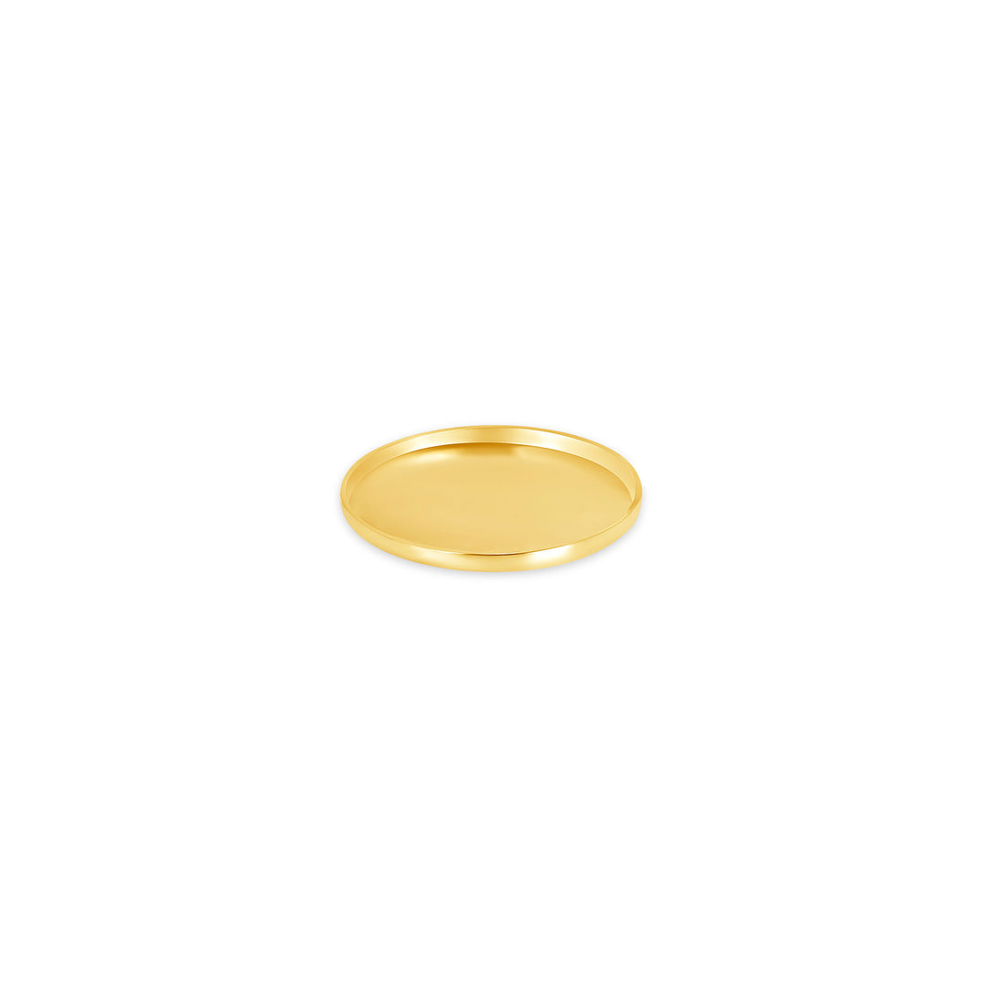 USCJFN002 | 15.0 x 0.75 mm yellow gold die-struck flat bezel design base for stones, photos and custom jewelry, view 1 | US Certified Jewelry #size_uscjfn002-15-0-x-0-75-mm