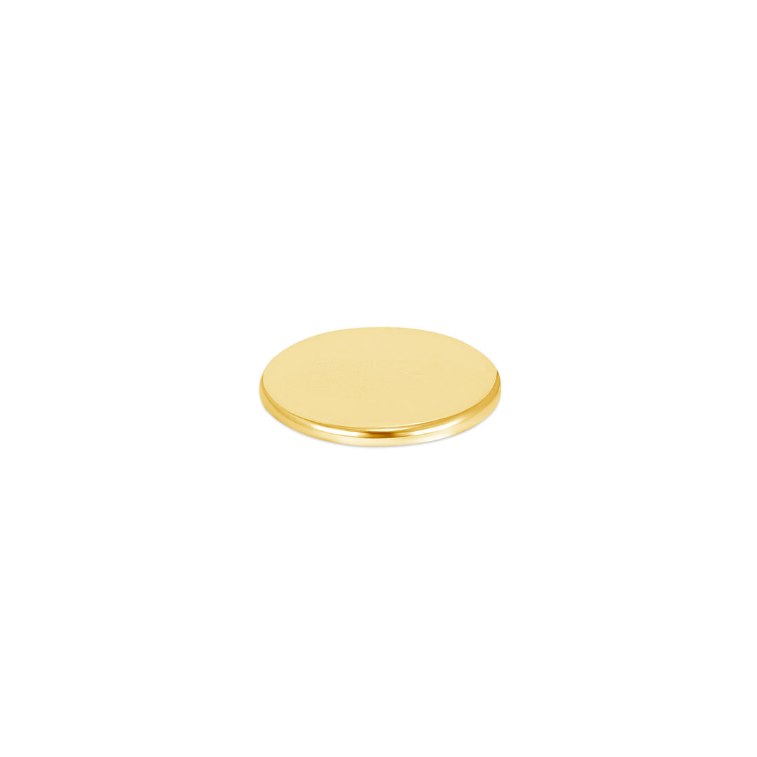 USCJFN002 | 15.0 x 0.75 mm yellow gold die-struck flat bezel design base for stones, photos and custom jewelry, view 2 | US Certified Jewelry #size_uscjfn002-15-0-x-0-75-mm