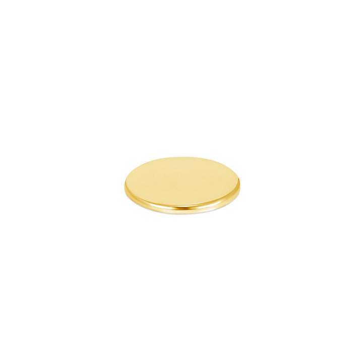 USCJFN002 | 15.0 x 0.75 mm yellow gold die-struck flat bezel design base for stones, photos and custom jewelry, view 2 | US Certified Jewelry #size_uscjfn002-15-0-x-0-75-mm