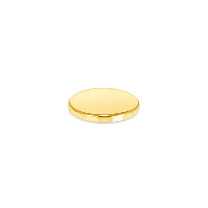 USCJFN004 | 16.5 x 1.3 mm yellow gold die-struck flat bezel design base for stones, photos and custom jewelry, view 2 | US Certified Jewelry #size_uscjfn004-16-5-x-1-3-mm