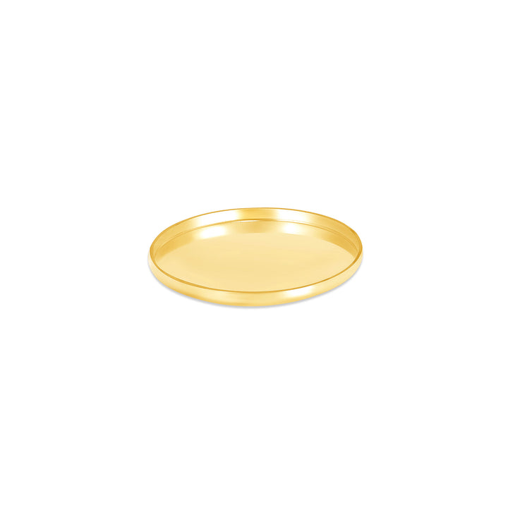 USCJFN006 | 19.0 x 1.0 mm yellow gold die-struck flat bezel design base for stones, photos and custom jewelry, view 1 | US Certified Jewelry #size_uscjfn006-19-x-1-0-mm