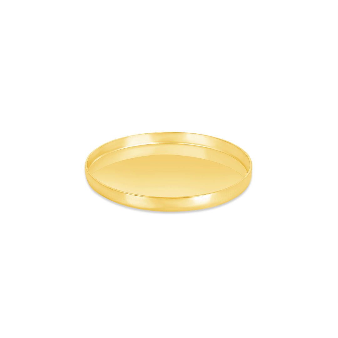USCJFN007 | 21.6 x 1.6 mm yellow gold die-struck flat bezel design base for stones, photos and custom jewelry, view 1 | US Certified Jewelry #size_uscjfn007-21-6-x-1-6-mm