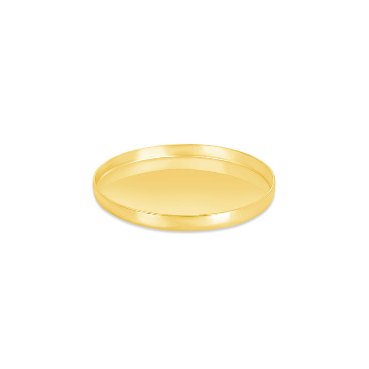 USCJFN007 | 21.6 x 1.6 mm yellow gold die-struck flat bezel design base for stones, photos and custom jewelry, view 1 | US Certified Jewelry #size_uscjfn007-21-6-x-1-6-mm