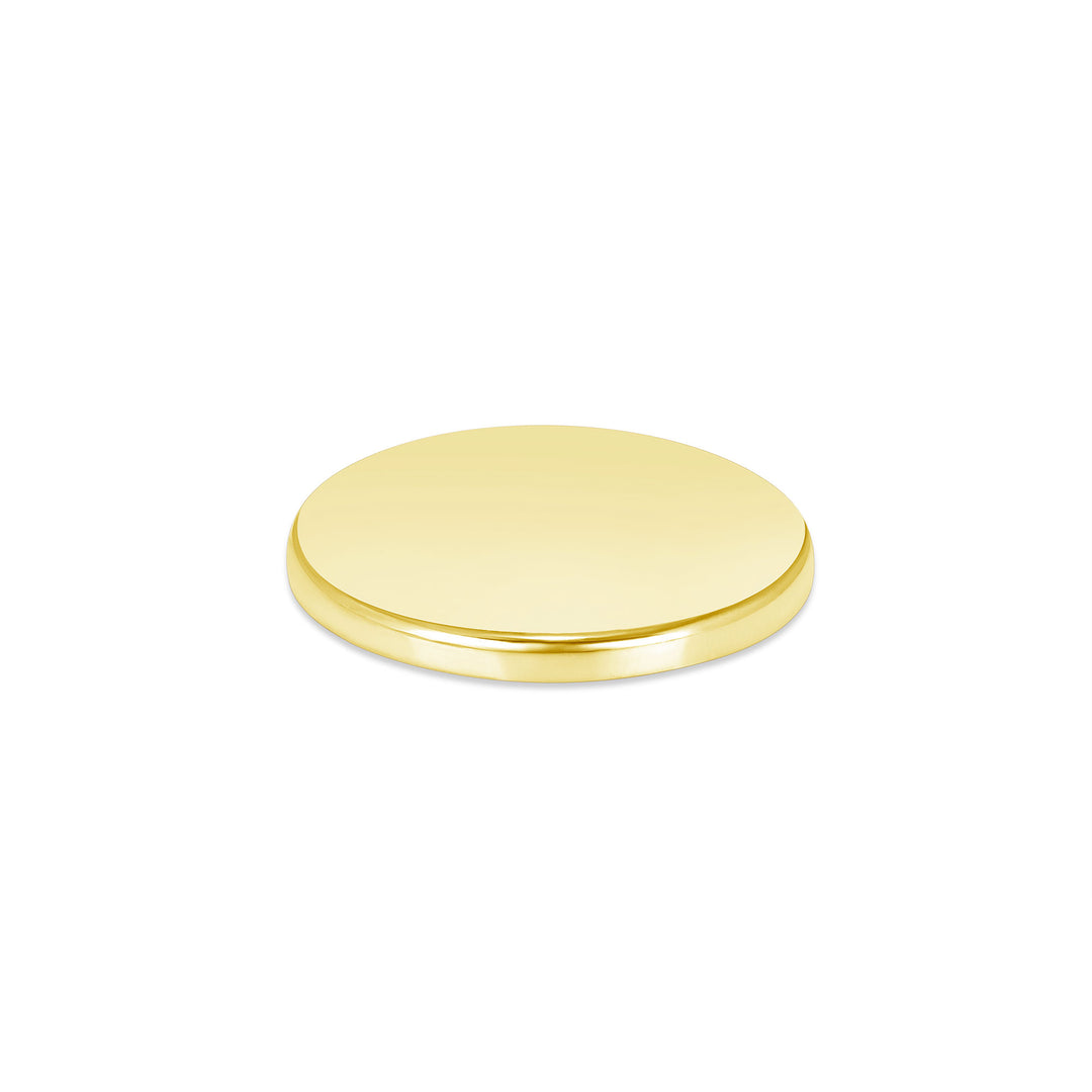 USCJFN007 | 21.6 x 1.6 mm yellow gold die-struck flat bezel design base for stones, photos and custom jewelry, view 2 | US Certified Jewelry #size_uscjfn007-21-6-x-1-6-mm