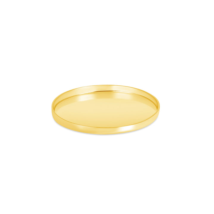 USCJFN009 | 22.6 x 1.6 mm yellow gold die-struck flat bezel design base for stones, photos and custom jewelry, view 1 | US Certified Jewelry #size_uscjfn009-22-6-x-1-6-mm