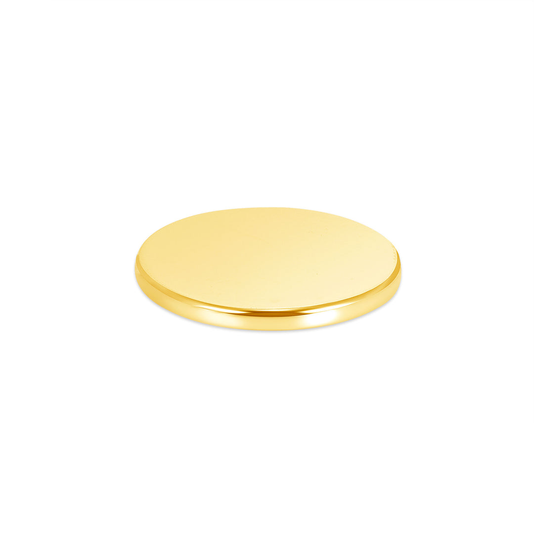 USCJFN009 | 22.6 x 1.6 mm yellow gold die-struck flat bezel design base for stones, photos and custom jewelry, view 2 | US Certified Jewelry #size_uscjfn009-22-6-x-1-6-mm