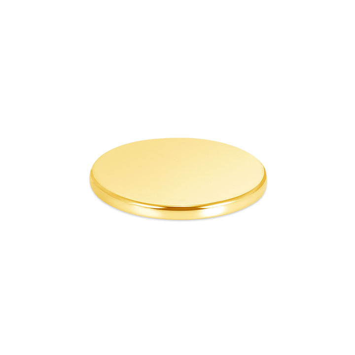 USCJFN009 | 22.6 x 1.6 mm yellow gold die-struck flat bezel design base for stones, photos and custom jewelry, view 2 | US Certified Jewelry #size_uscjfn009-22-6-x-1-6-mm