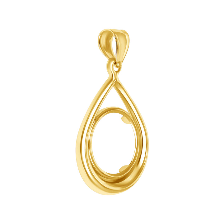 14K die-struck tear drop gold coin bezel for 1/20 oz Chinese Gold Panda, view 3 #size_uscjt001b-14-0-x-1-0-mm